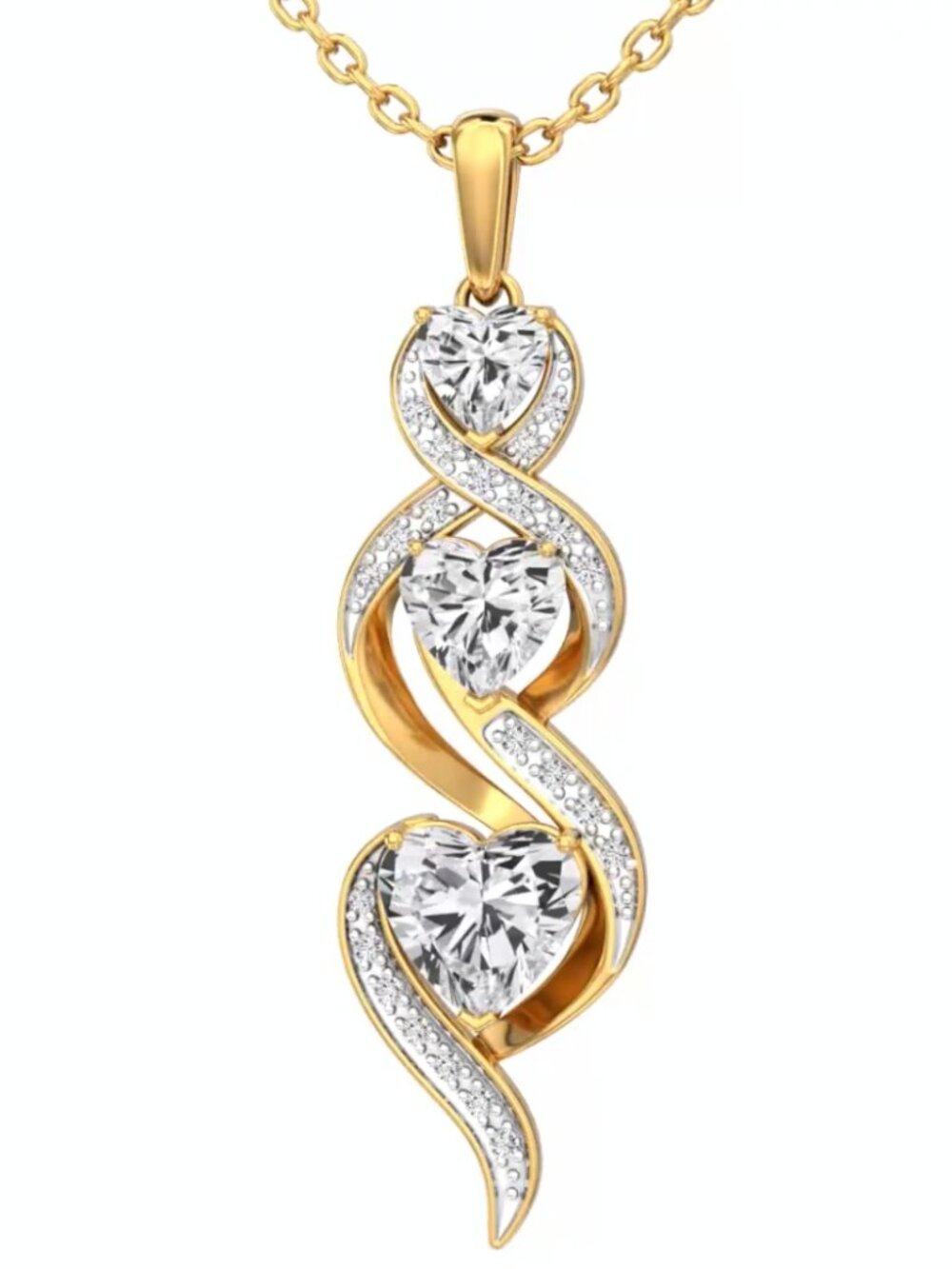 I Love You More Diamond Pendant Necklace Danbury Mint